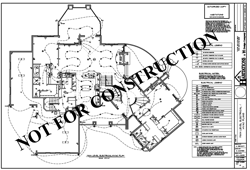 Custom House Plan - Main Level Electrical /Hvac Floor Plan Sheet