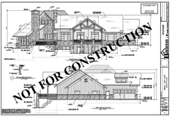 Custom House Plan - Rear/Left Side Elevations Sheet